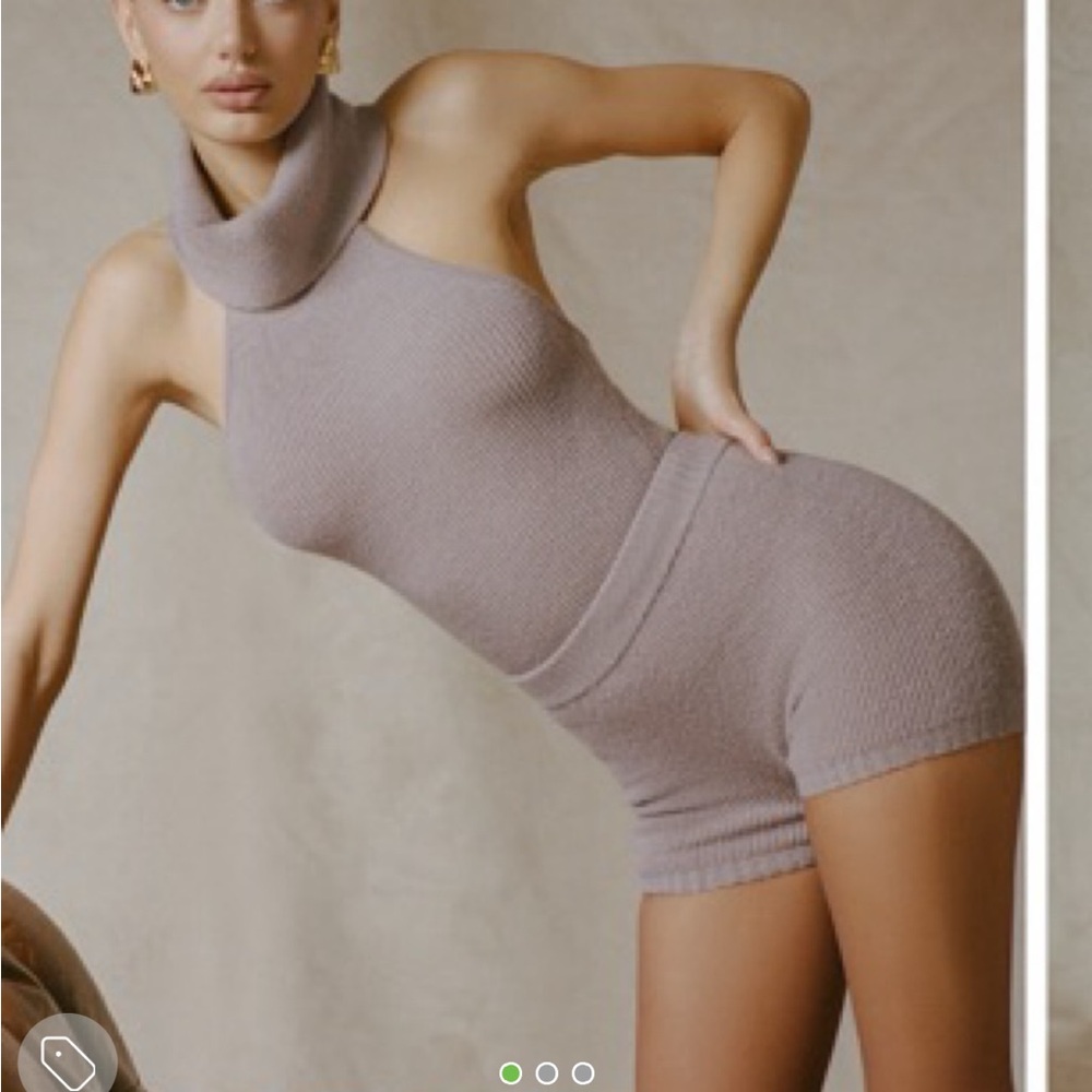 Sleeveless Knit top and short set in Taupe